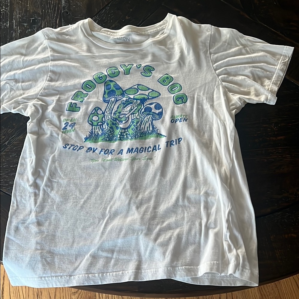 White and Blue Frog Shirt